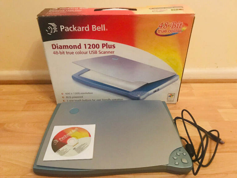 Packard Bell Diamond 1200 Plus 48-bit true colour USB Scanner 