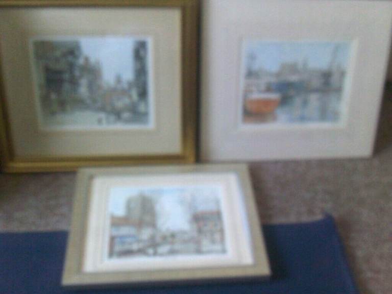 3 PHILLIP MARTIN SIGNED LIMITED EDITION PRINTS BECCLES + CHESTER +ABERDEEN  