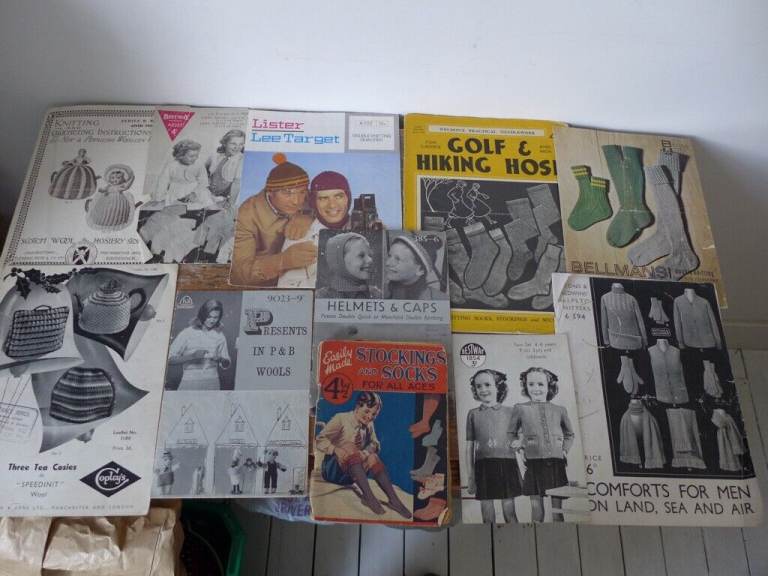 Job Lot RARE VINTAGE Knitting Patterns & Booklets 11 in all. See photos & below for what is included