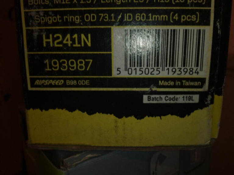 CHROME WHEEL BOLTS M12 X 1.5 WITH SPIGOT RINGS MINI FIAT LOTUS ETC RIPSPEED KIT