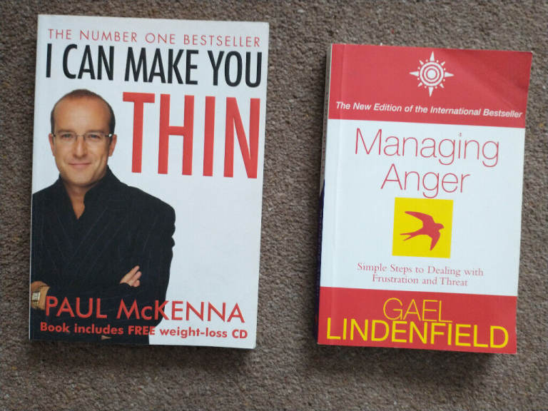 SELF-HELP - 'MANAGING ANGER' & 'I CAN MAKE YOU THIN'. 2 books. Sold separately.