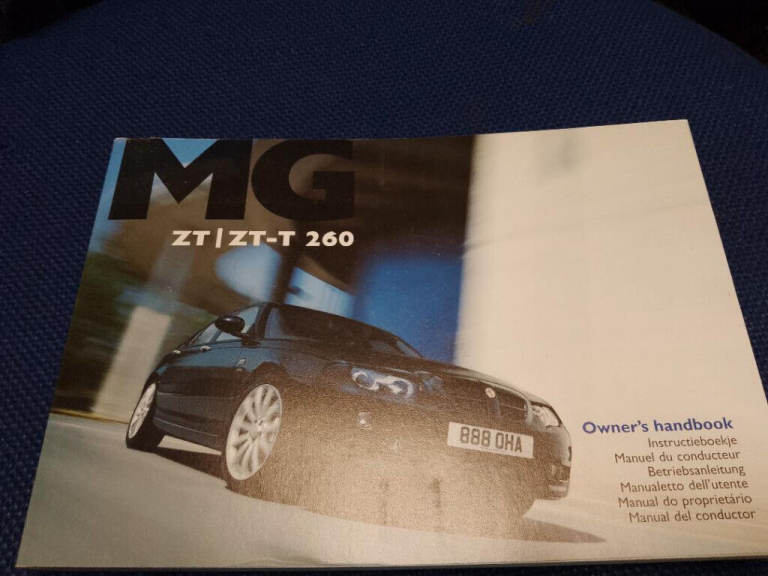  NEW MGZT 260 OWNERS HANDBOOK WITH PLASTIC WALLET