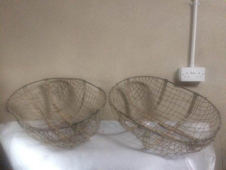 Potato gathering baskets.