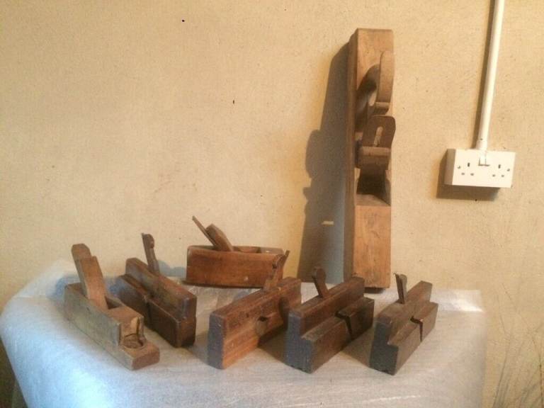 Vintage wooden cabinet makers moulding planes.