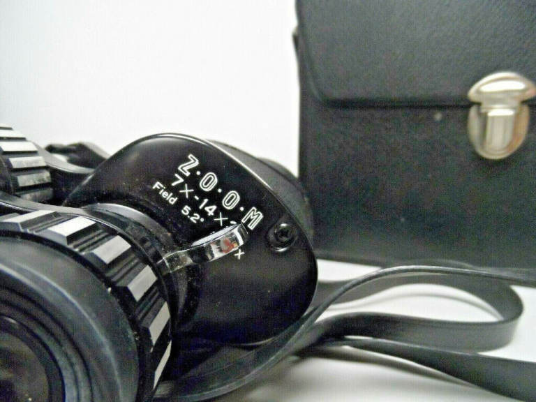 quality vintage Pathescope Zoom 7 x - 14x35 Binoculars ,with optics covers,