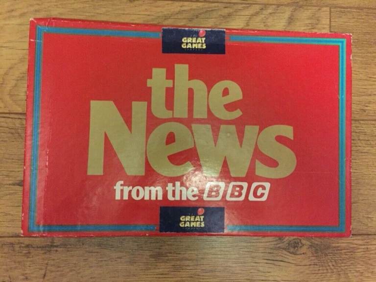 Board Game - The News From The BBC, Vintage Board Game, by Mattel Games in 1987