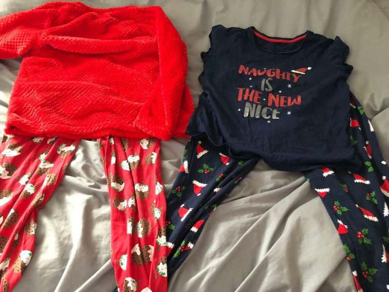 CHRISTMAS PYJAMAS £4 for both pairs 