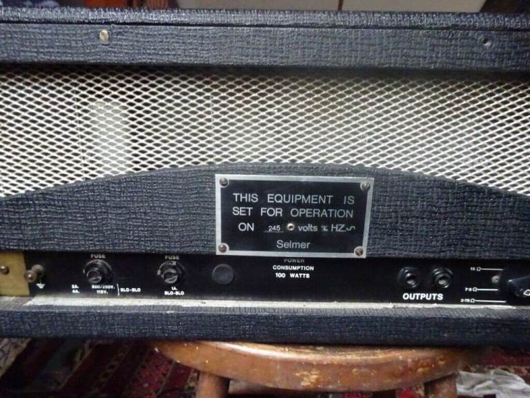 selmer 100 watt valve amplifier