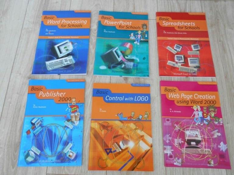 JOB LOT OF 6 X ICT PAPERBACK BOOKS - TEACHER'S BOOK & PHOTOCOPIABLE WORKSHEETS