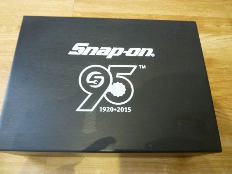 SNAP ON TOOLS 95TH ANNIVERSARY 6 GLASS SET NEW IN WOODEN PRESENTATION BOX RARE 