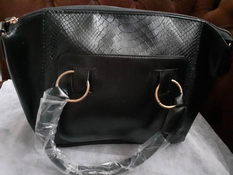 Black Snakeskin Handbag