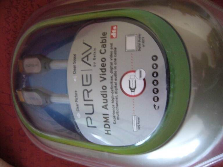 HDMI lead (Belkin Pure av) 4.9m long. new still sealed 