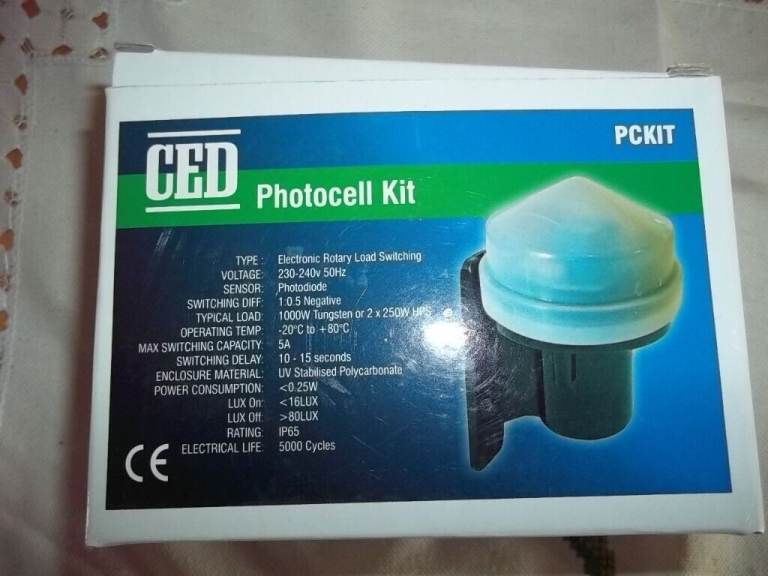 Outside Electronic Photocell Kit by CED. New and unused. For Porch or Driveway Light.