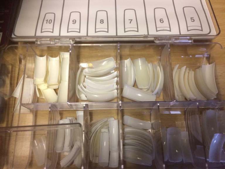 3 Boxes of Colourful & Glitter & French Nail Tips for Salon or Home Use