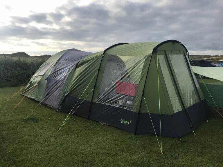 6 berth family tent and extension pitch / annex
