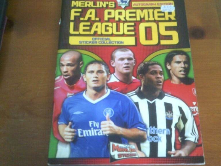 PREMIER LEAGUE AUTOGRAPH FOOTBALL STICKERS IN ALBUM BUYER COLLECTS