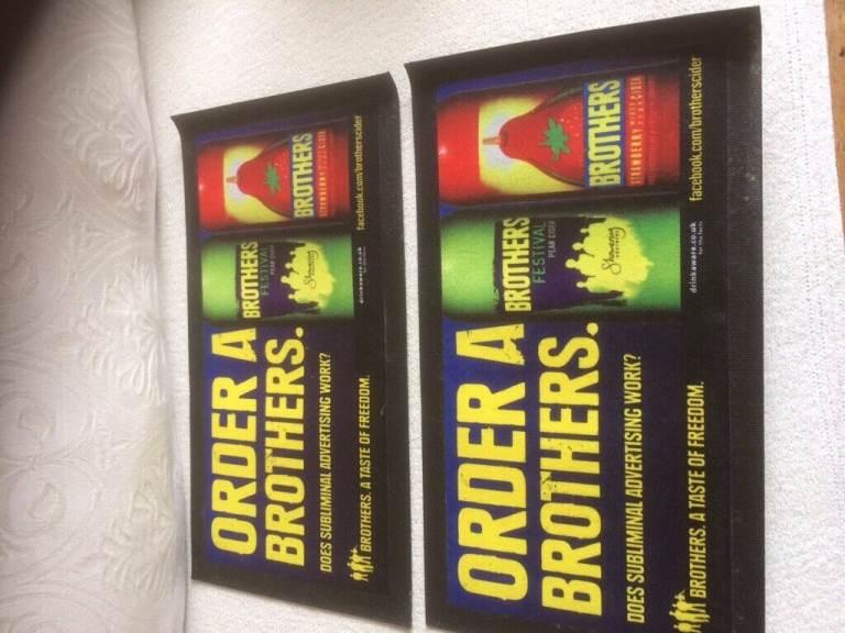 New brothers Cider Rubber Beer Mats x 2