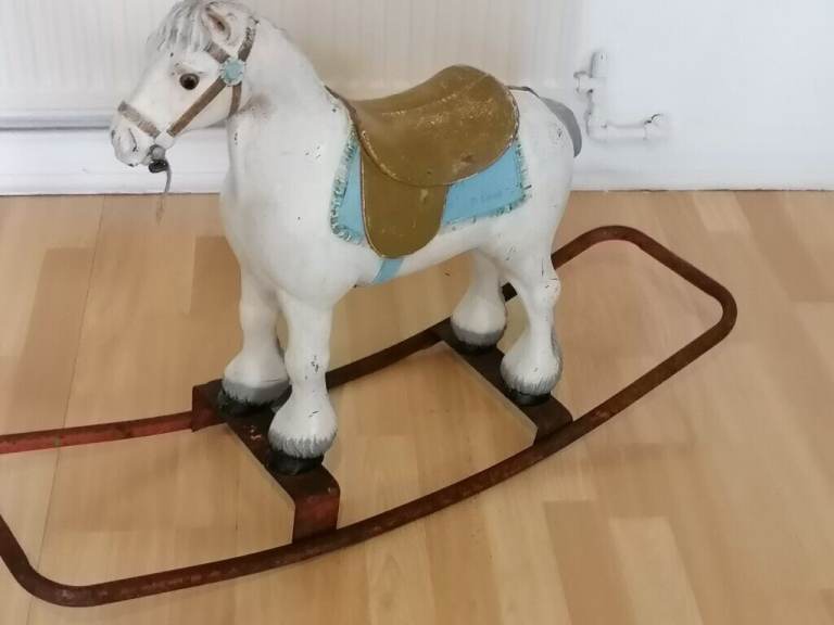 Vintage 60's / 70's. TRIANG Rocking Horse. Metal & Wood.  VGC . 