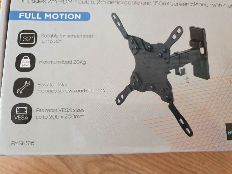 Tv bracket mount with swivel-arm up to 32 inch