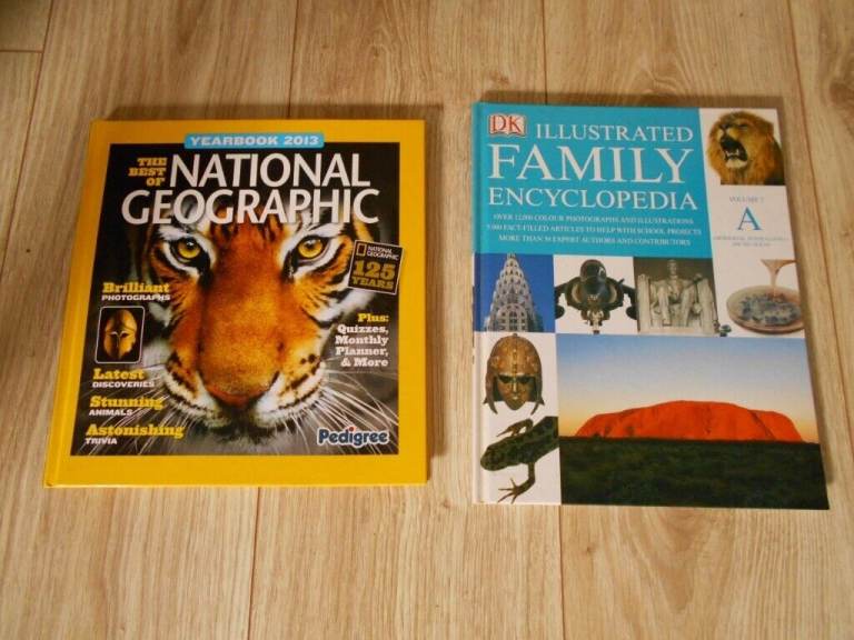 THE BEST OF NATIONAL GEOGRAPHIC & ILLUSTRATED FAMILY ENCYCLOPEDIA HARDBACK BOOKS