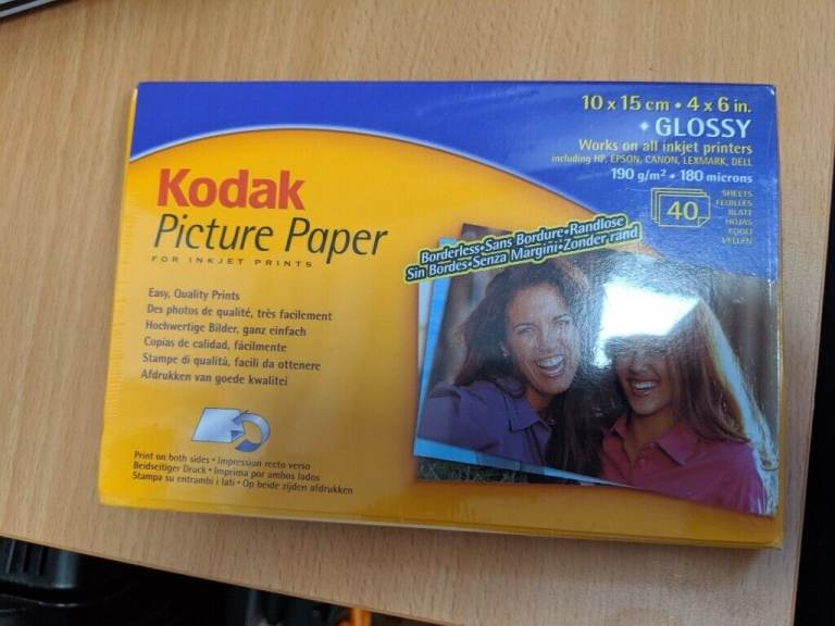 Kodak Glossy Picture Paper 79 SHEETS - Photo Size 10x15cm 4x6in 190gsm -