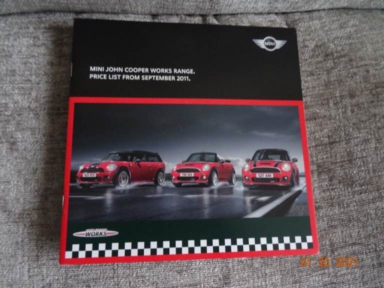 BMW MINI JCW Price List September 2011