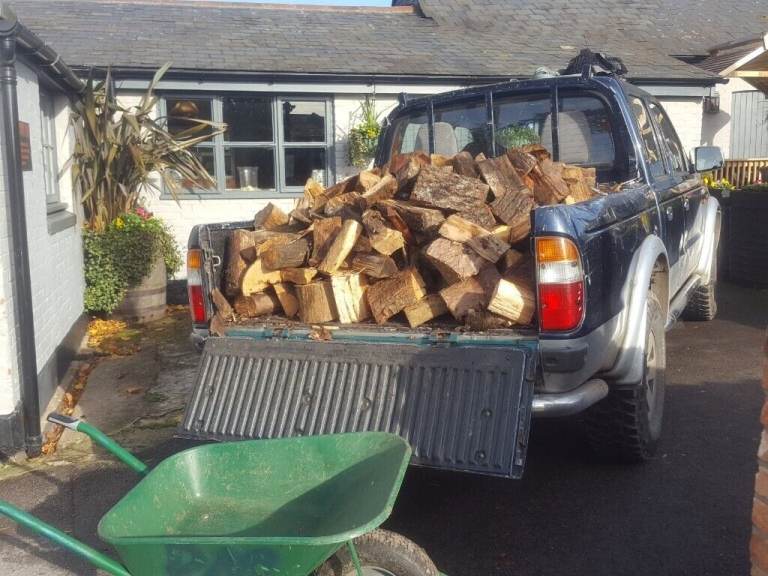 image for Split Seasoned Logs Hardwood Open Fire Pit Log Burner Firewood Kiln Dried Pizza Oven 