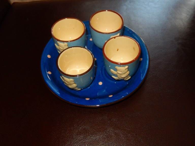 sandygate vintage egg cups and stand