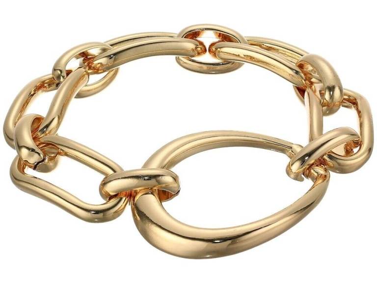 Ralph Lauren Gold Chunky Bracelet 7.5 Flex Link Bracelet 