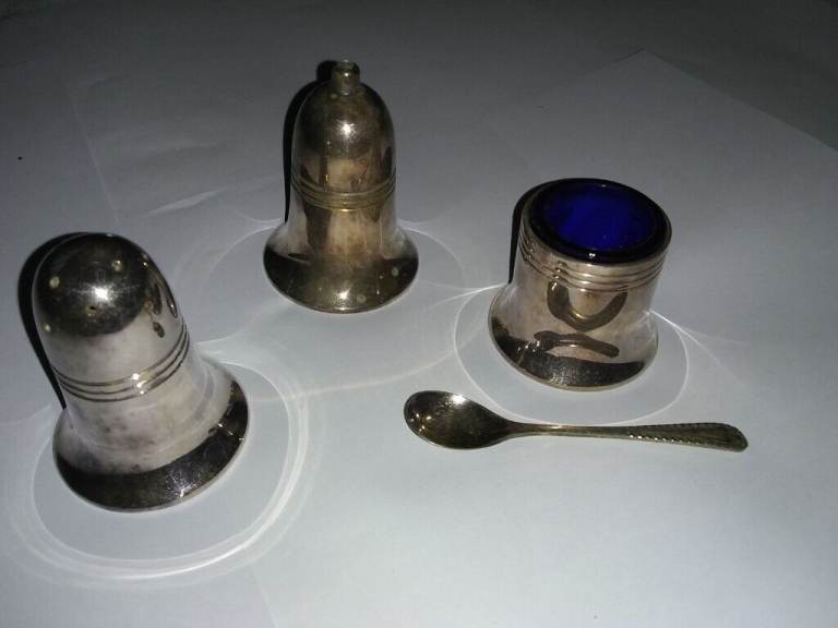 Silver Plate Condiment set