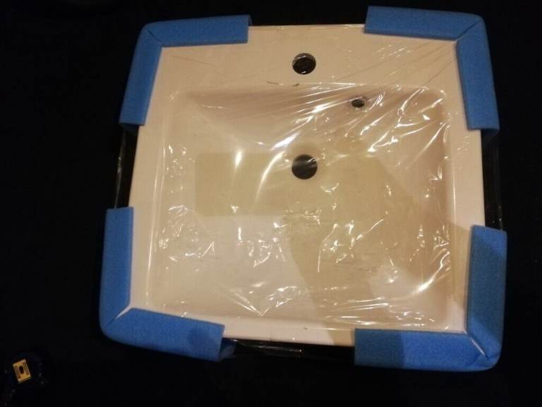 bathroom vanity basin, isocast, polymarble, 500 x 470mm, + others available