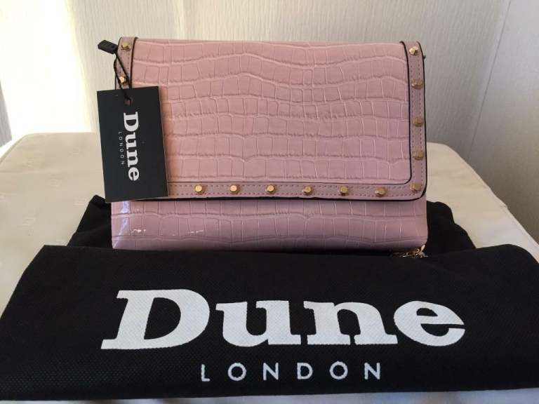 Blush pink patent studded bag 