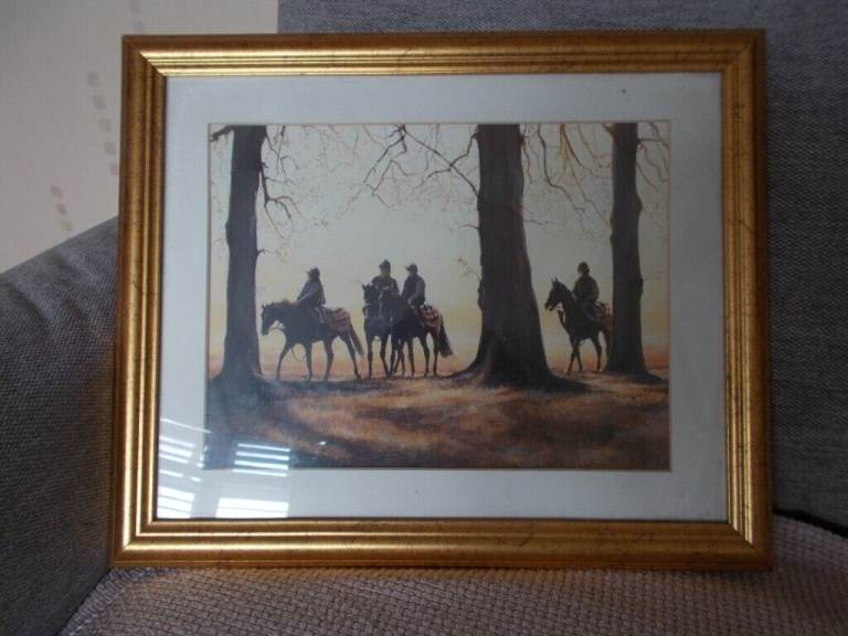 One of Two Horse Racing Pictures by Caroline Cook. Reduced in price