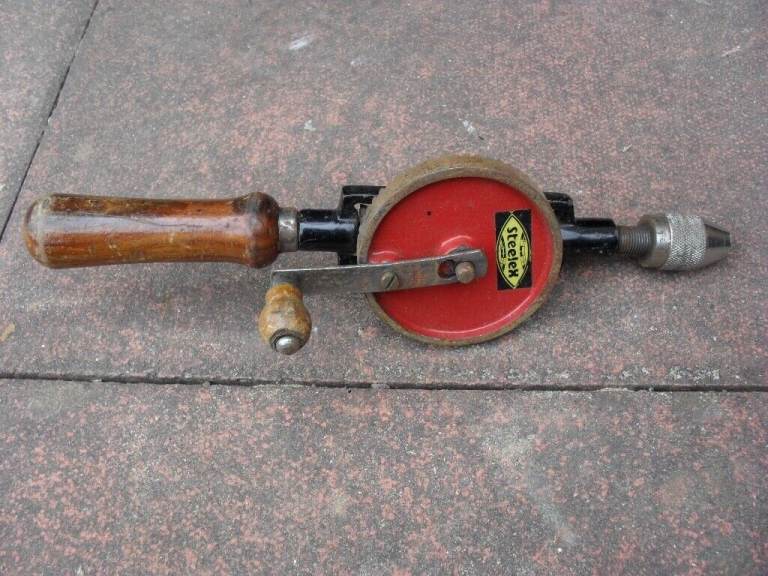 vintage steelex hand drill