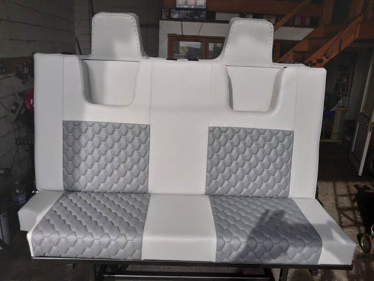 Hexagonal grey on grey stitched Rock And Roll Bed/Seat, Delivery from £79