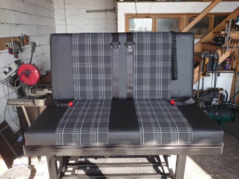 NEW STYLE VOLKSWAGEN 2021 GREY TARTAN PATTERN, Rock and roll bed/seat, Delivery from £79