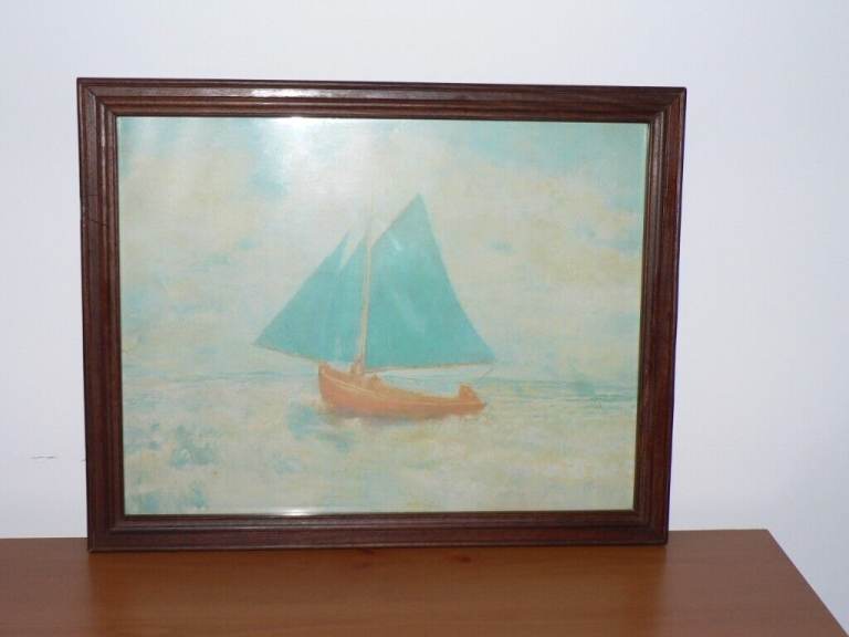 Wall picture of sailing boat
