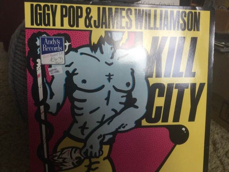 Iggy pop & James Williamson- kill city white vinyl lp stooges rare