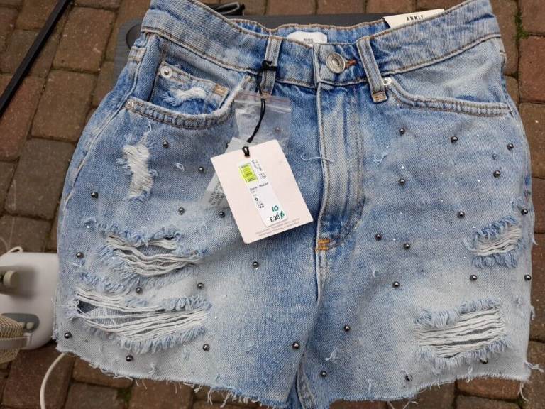 Ladies River Island Size 6 Jean Shorts