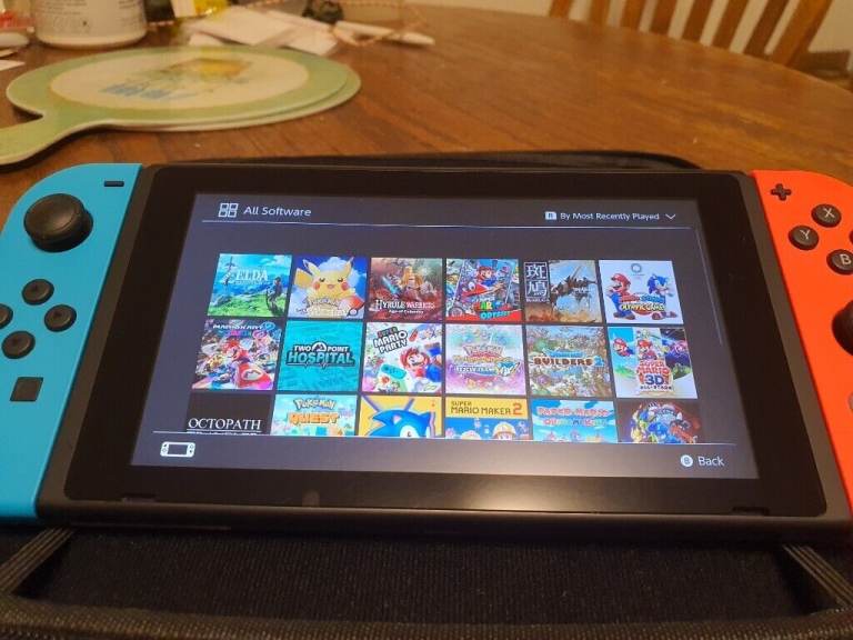 Nintendo switch with games, Zelda, hyrule, Mario games, Pokemon , megaman, sonic, unpatched