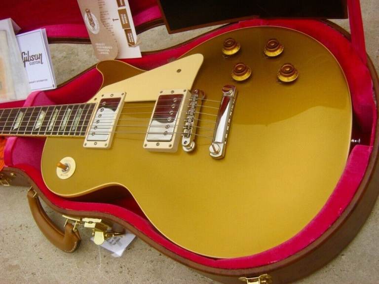 ♚EXCEPTIONAL♚ GIBSON Custom Shop '57 Reissue Les Paul R7 GOLDTOP Rare 70th Ann. !♚ Double Gold !