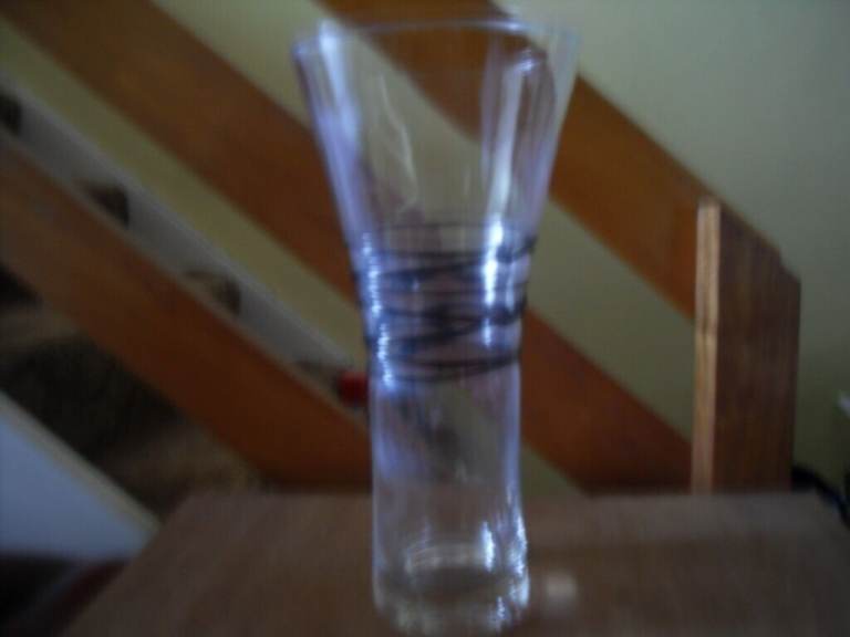 Lovely Tall Heavy Glass Vase (probably lead crystal) - £25