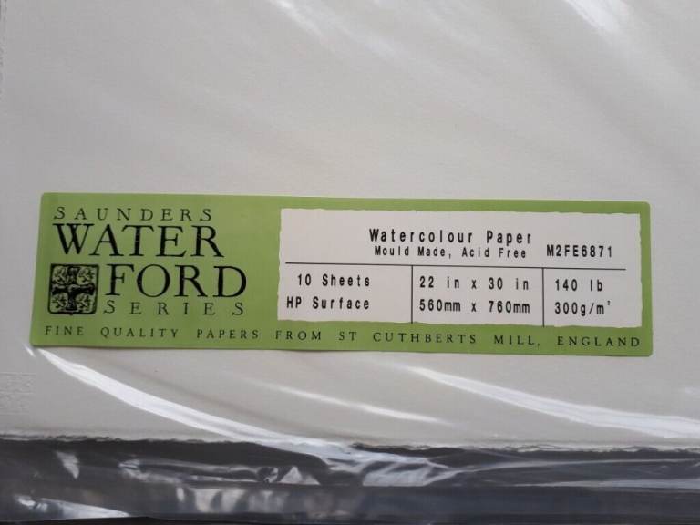 NEW Saunders Waterford Paper 300gsm Sheets Pack 10 (Original price £ 40).