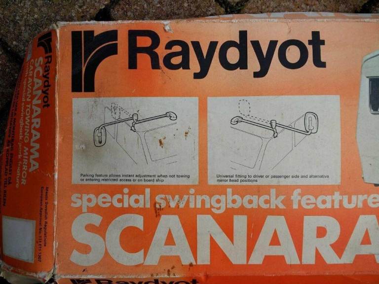 Caravan or trailer towing mirrors - 2 mirrors.