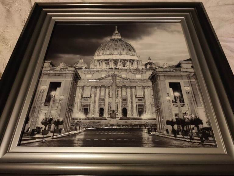 Basilica, Rome - Black & White framed art work