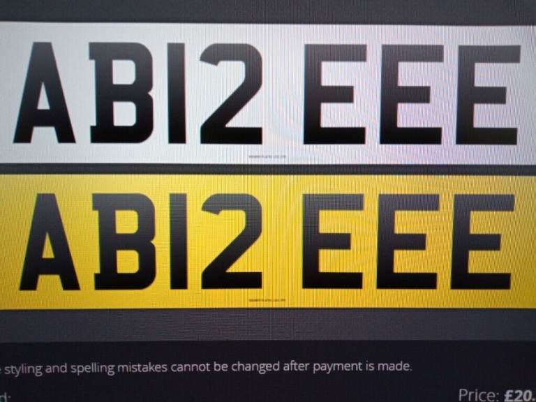 PRIVATE / PERSONAL NUMBER PLATE  AB12 EEE  -  ABBIE, ABI, ABIE, ABBEY CHERISHED NUMBER ON RETENTION 