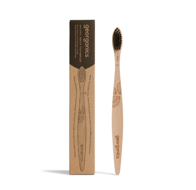 Georganics echo natural beech toothbrush Brand New & boxed  