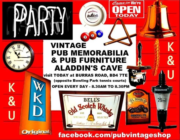 ALADDIN'S CAVE: FURNISH PUB SHEDS OR HOME BARS: VINTAGE PUB DECOR & FURNITURE FOR MAN OR WOMAN CAVE