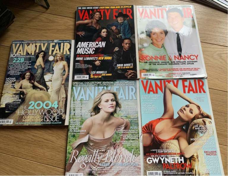 5 VANITY FAIR MAGAZINES 2003 - 2004