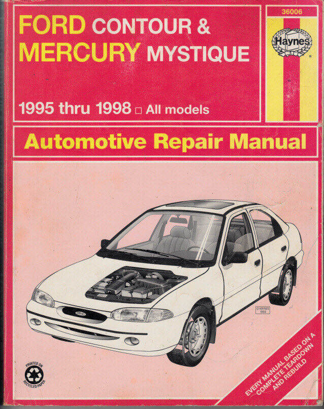 HAYNES FORD CONTOUR & MERCURY MYSTIQUE MANUAL '95 - '98